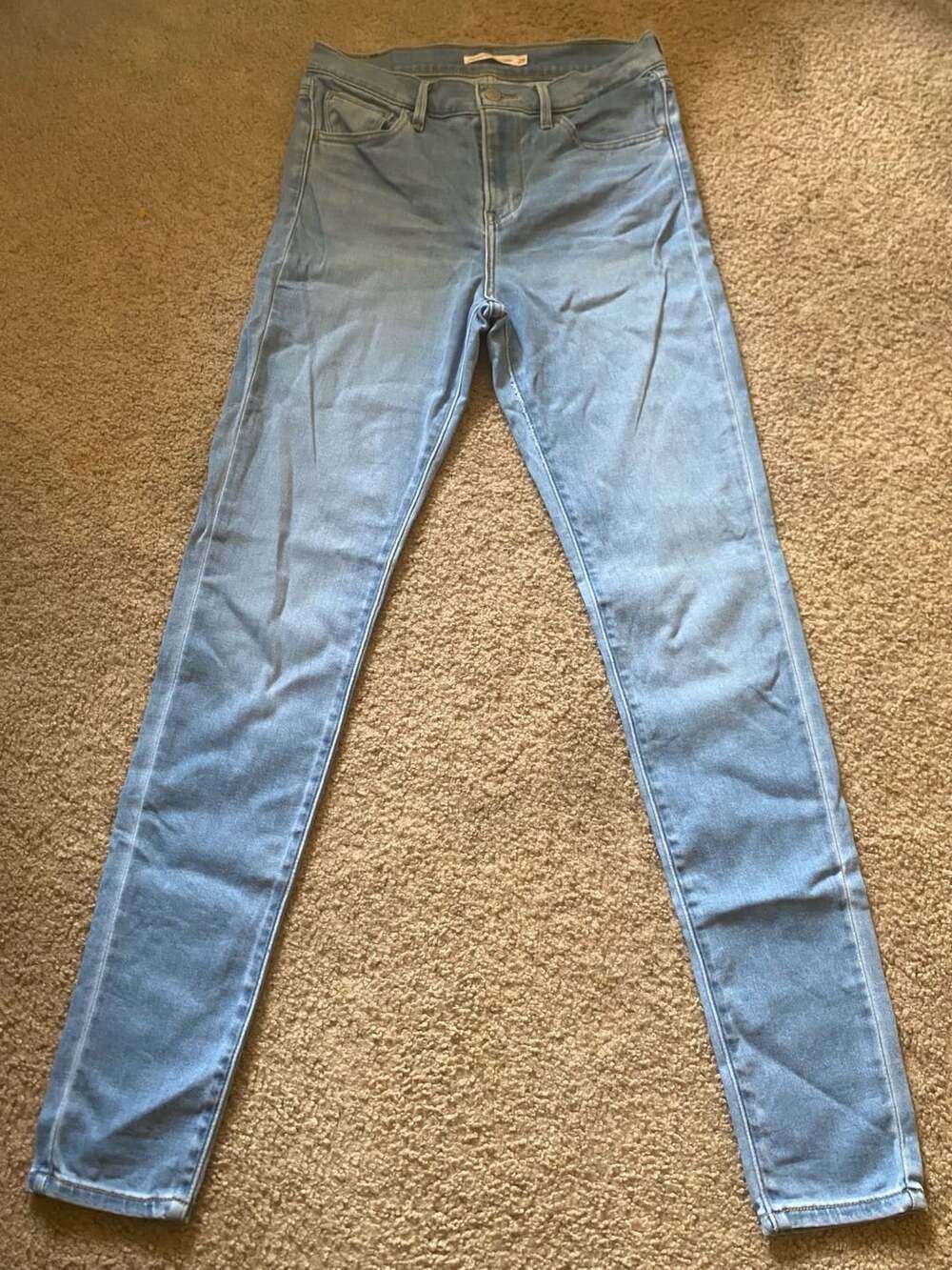 Levi's 720 High Rise Super Skinny Jeans Size 28 Light Wash